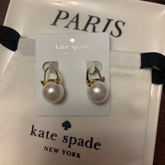 💋 NEW KATE SPADE PEARL DROP EARRINGS - Picture 5 of 5